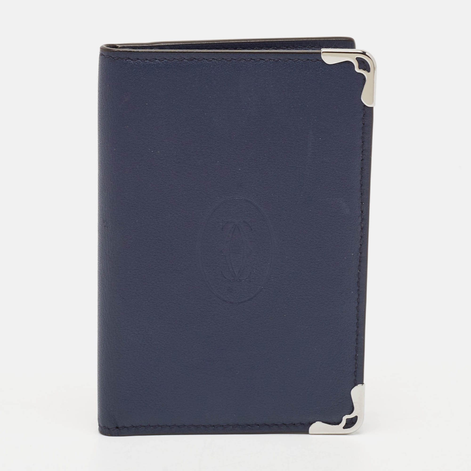 

Cartier Navy Blue Leather Must de Cartier Card Holder