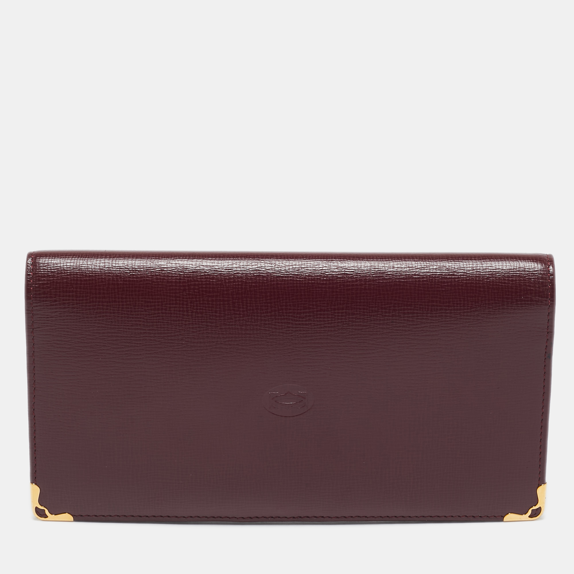 

Cartier Red Leather Must de Cartier Continental Wallet