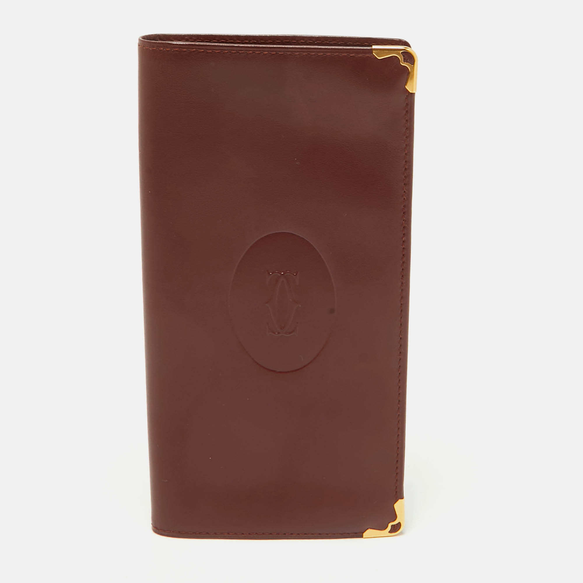 

Cartier Burgundy Leather Le Must De Cartier Long Wallet
