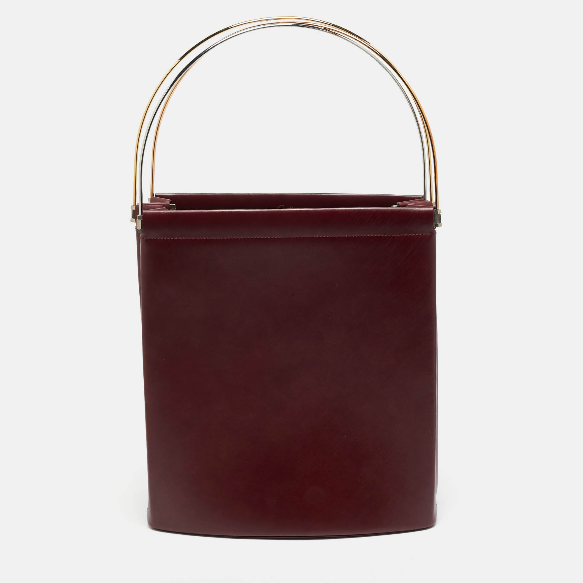 

Cartier Burgundy Leather Trinity Bag