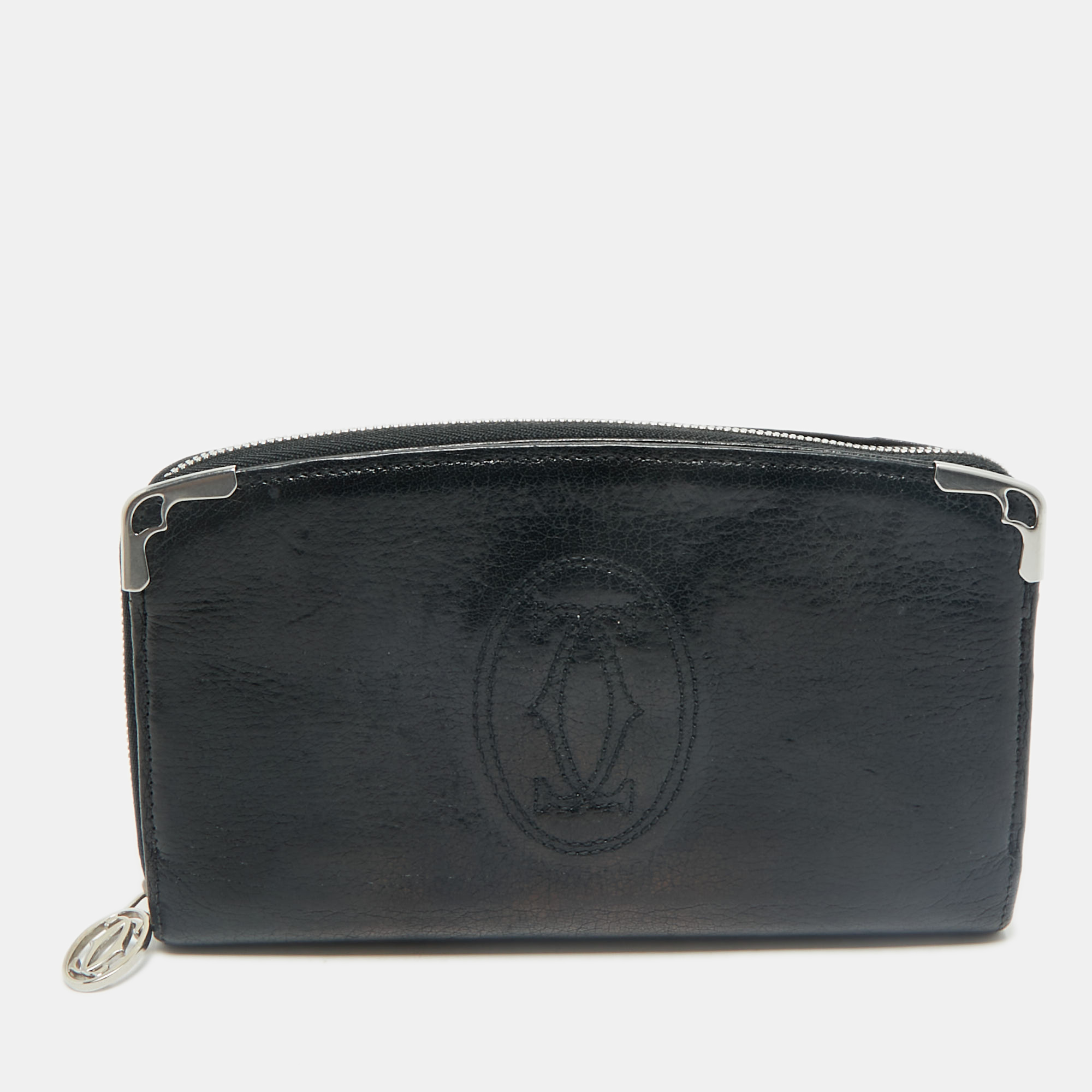 

Cartier Black Leather Marcello de Cartier Continental Wallet