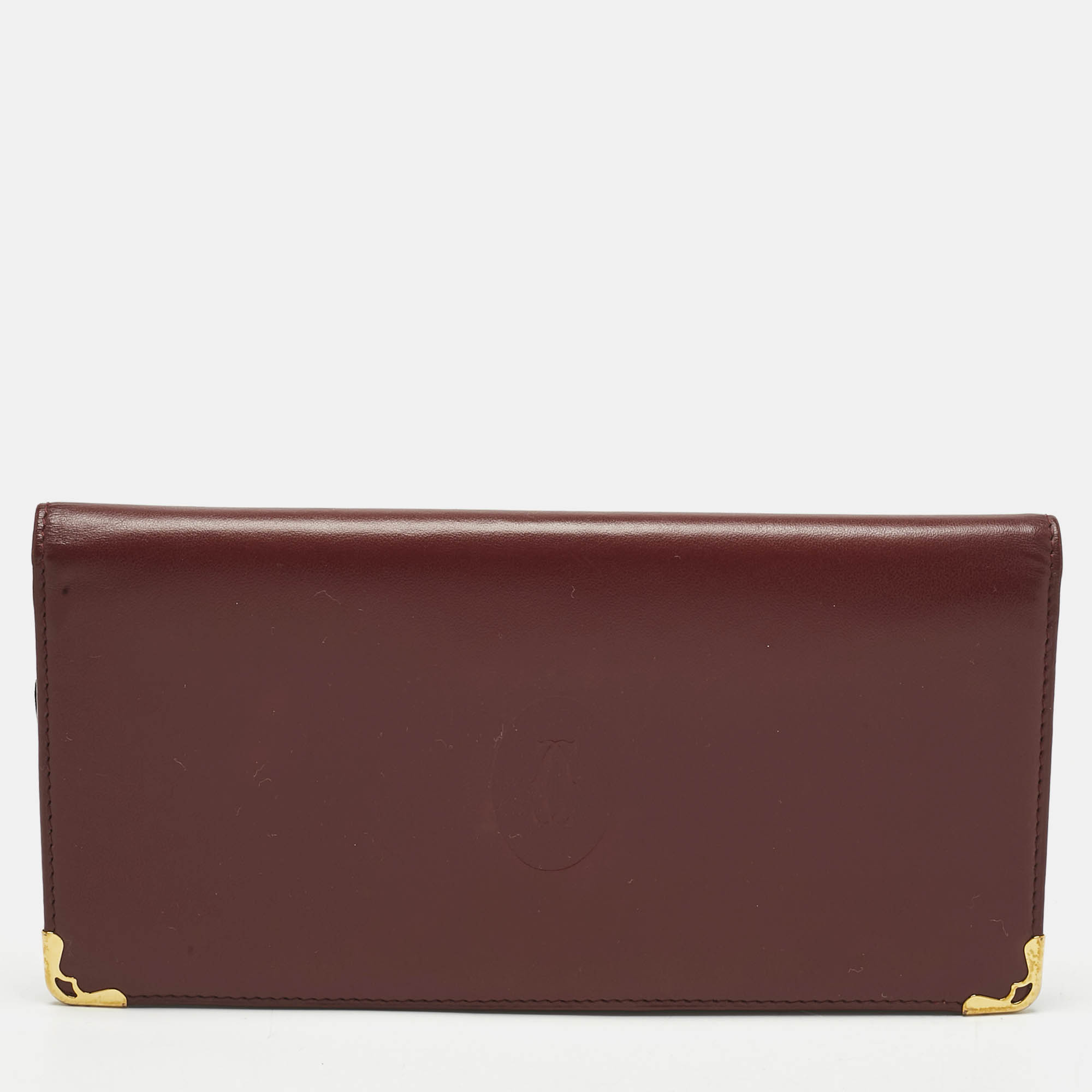

Cartier Burgundy Leather Le Must De Cartier Long Wallet