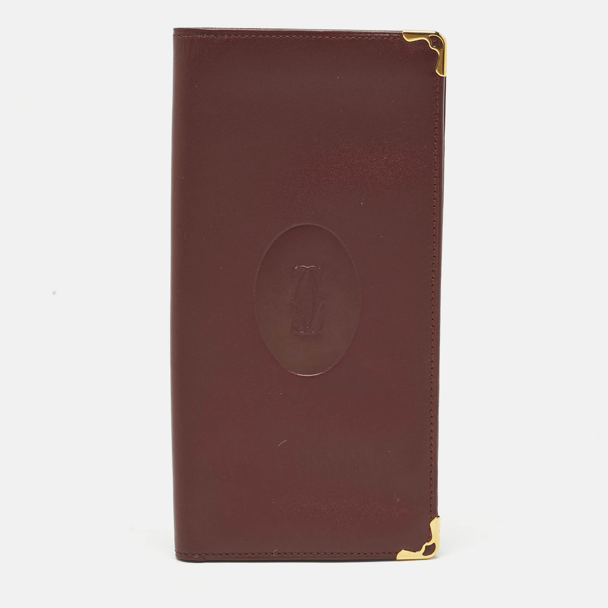 

Cartier Burgundy Leather Le Must De Cartier Long Wallet