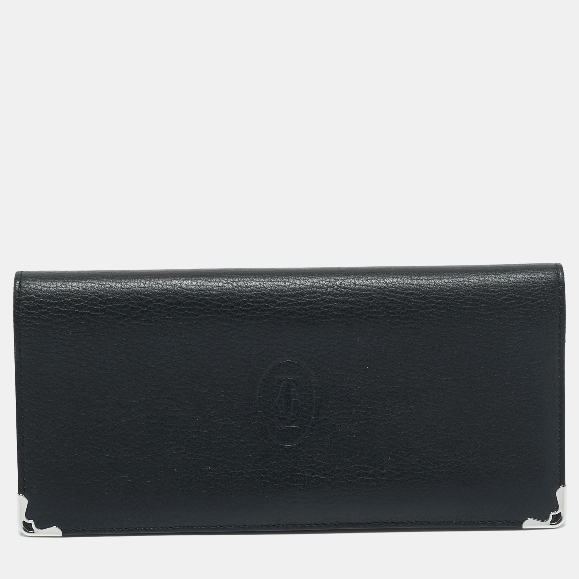 Pre-owned Cartier International Wallet In Black