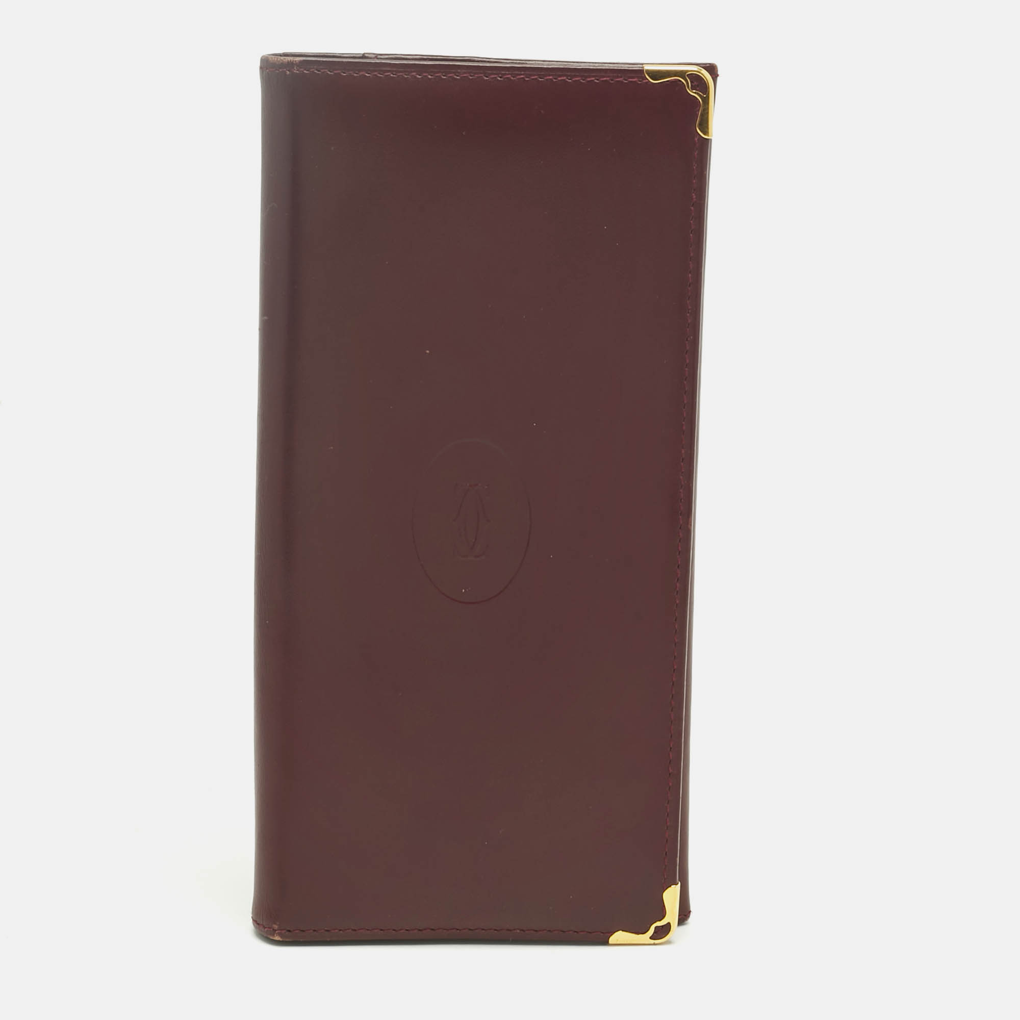 

Cartier Burgundy Leather Must de Cartier Continental Wallet