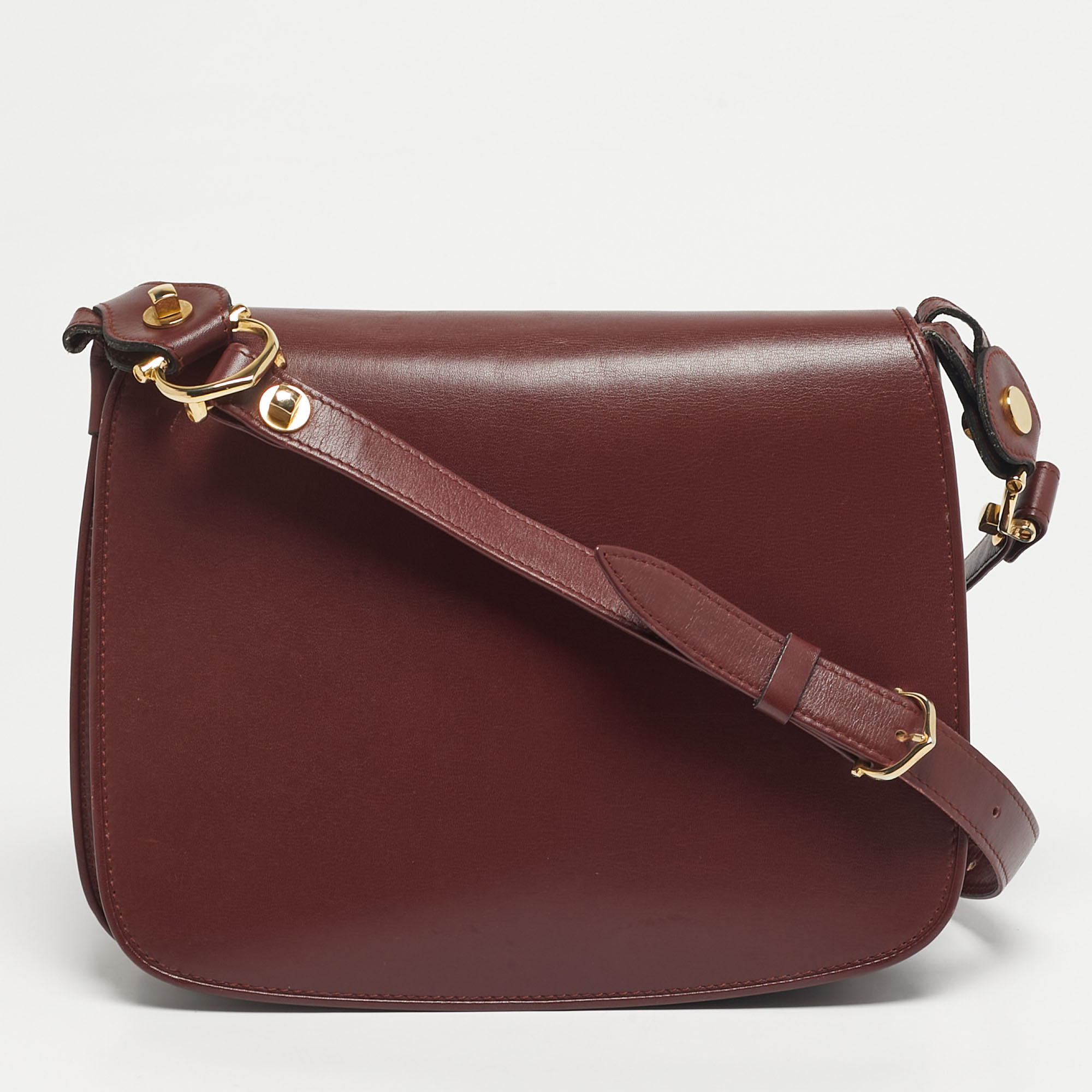 

Cartier Must de Cartier Burgundy Leather Crossbody Bag