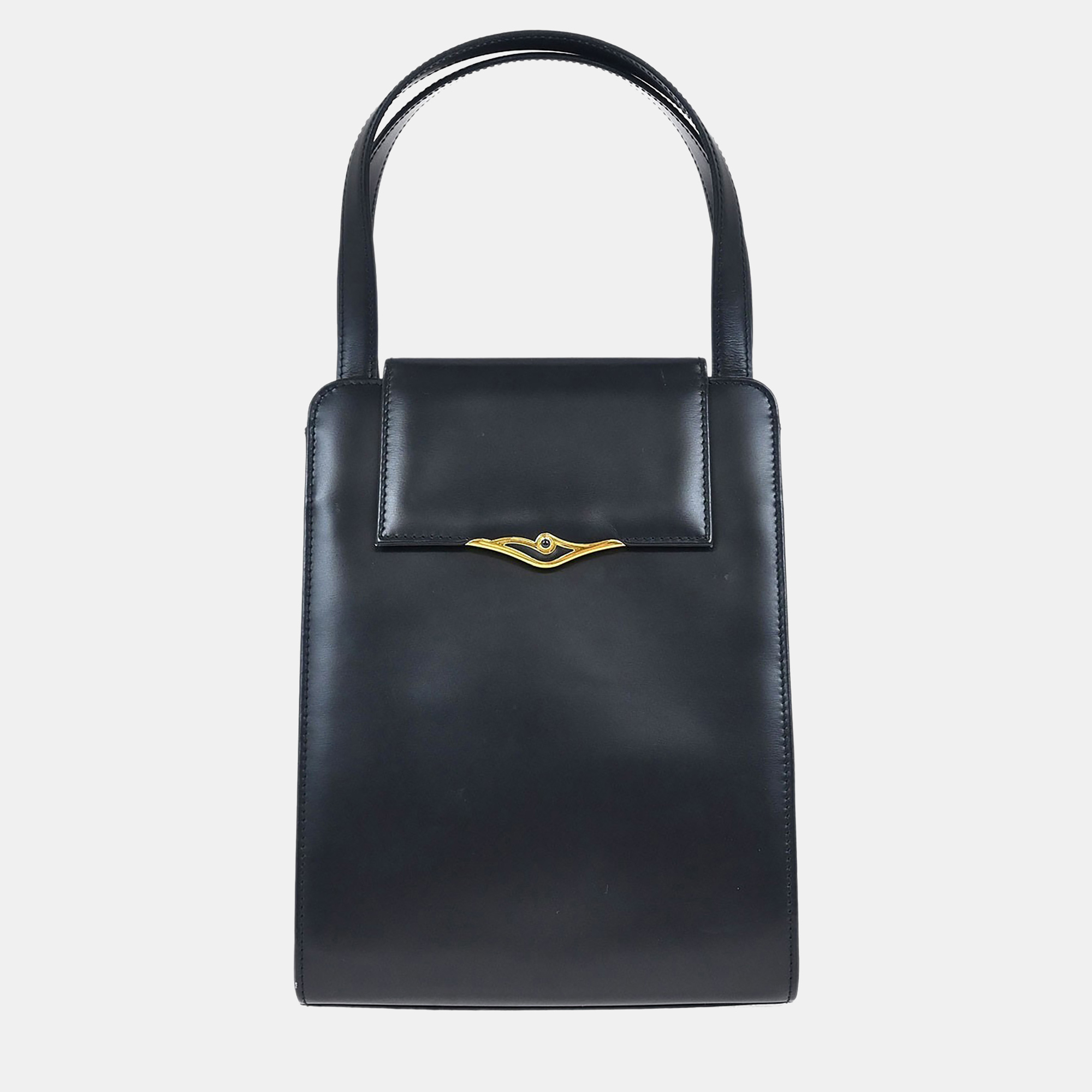 

Cartier Navy Sapphire Line Leather Handbag, Navy blue