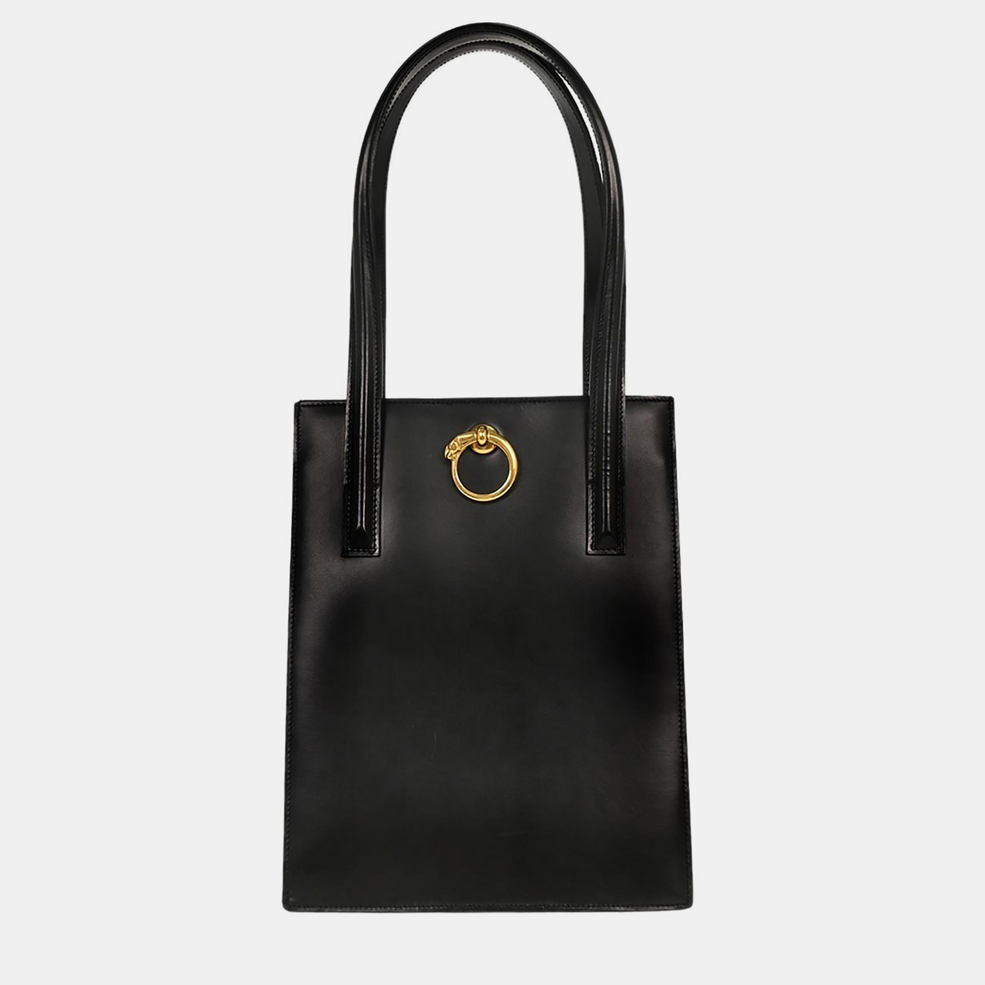 

Cartier Panthere Black Leather Tote Bag