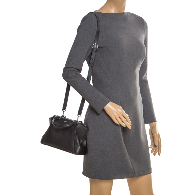 

Cartier Black Leather Small C DE Cartier Bag
