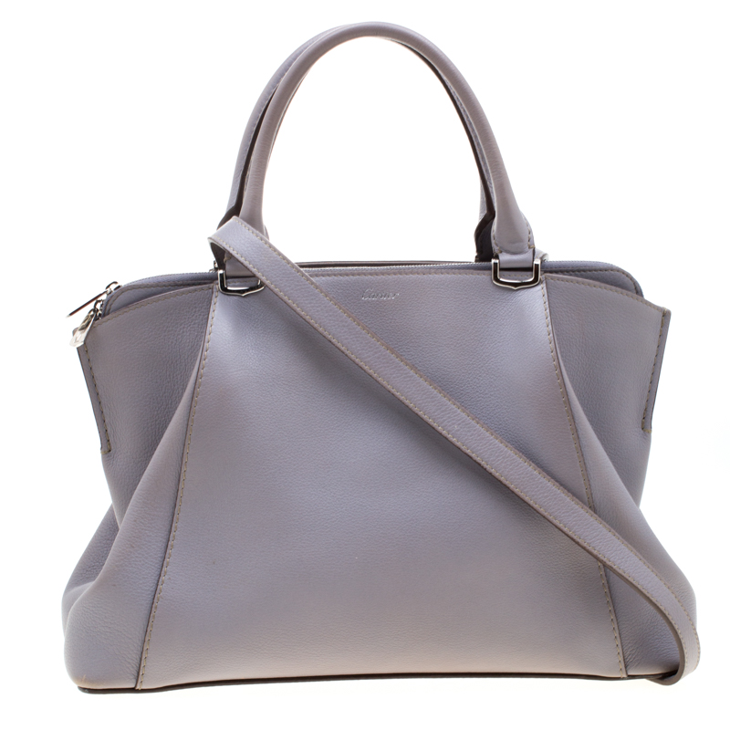 Pre Owned حقيبة يد كارتييه صغيرة C دو كارتييه جلد لافندر فاتحة