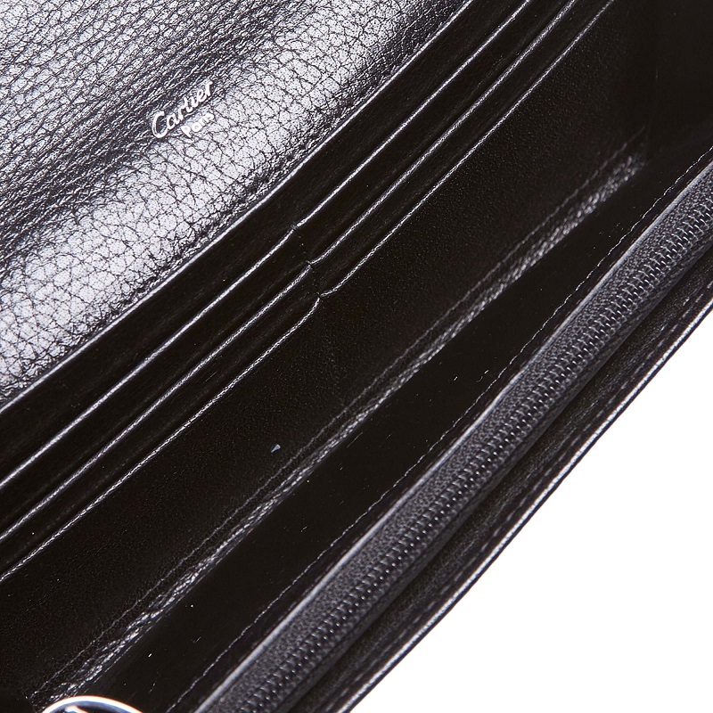 

Cartier Black Leather Long Wallet