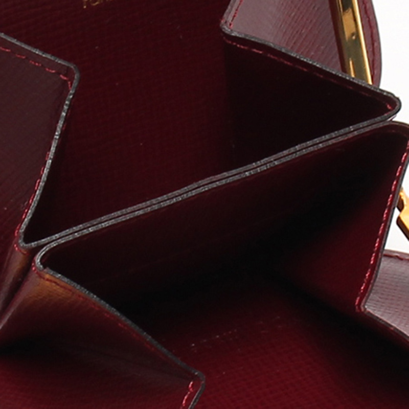 

Cartier Red Leather Coin Case Pouch