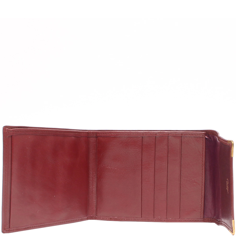 

Cartier Red Leather Two-folded Must de Cartier Wallet