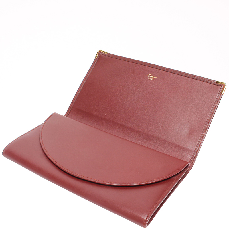 

Cartier Red Leather Must de Cartier Long Wallet