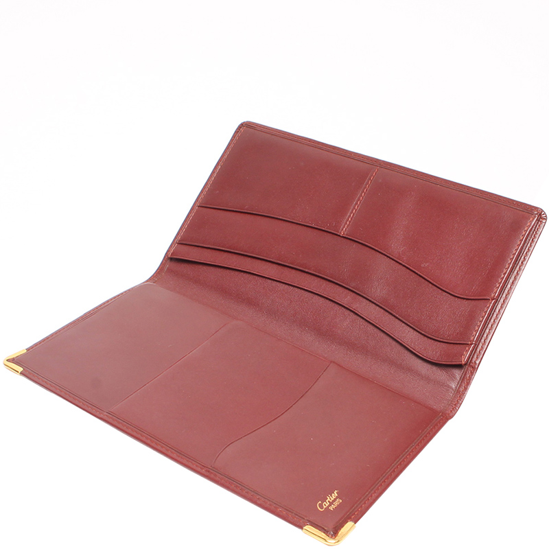 

Cartier Red Leather Must de Cartier Long Wallet