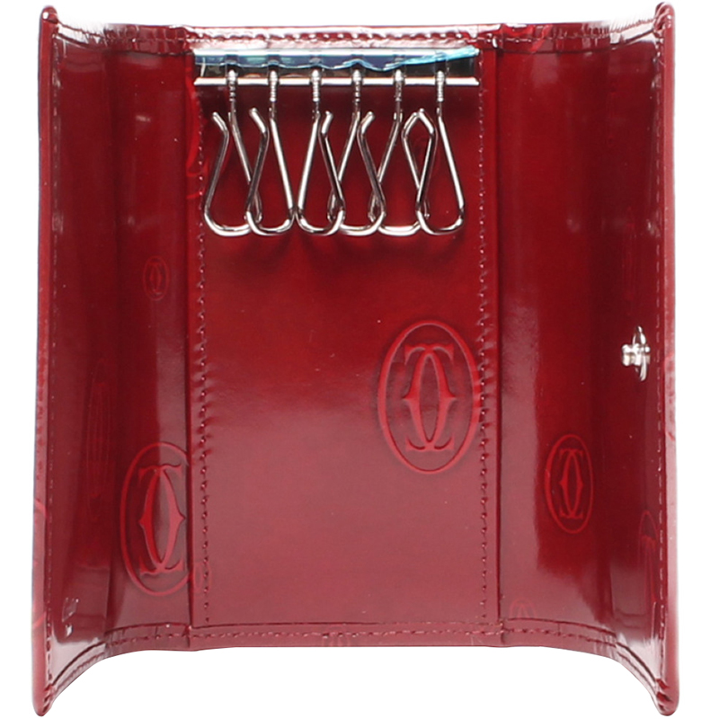 

Cartier Red Leather Happy Birthday Key Case Wallet