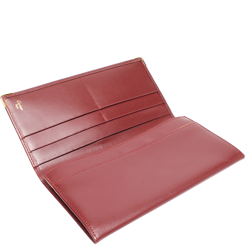

Cartier Red Leather Must de Cartier Long Wallet
