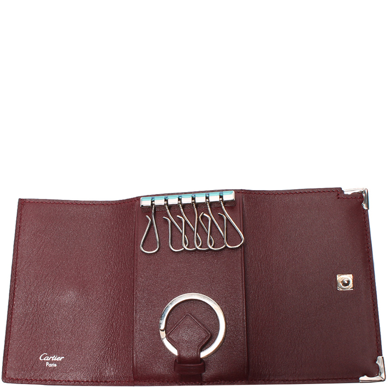 Cartier Red Leather Must de Cartier Key Case Wallet