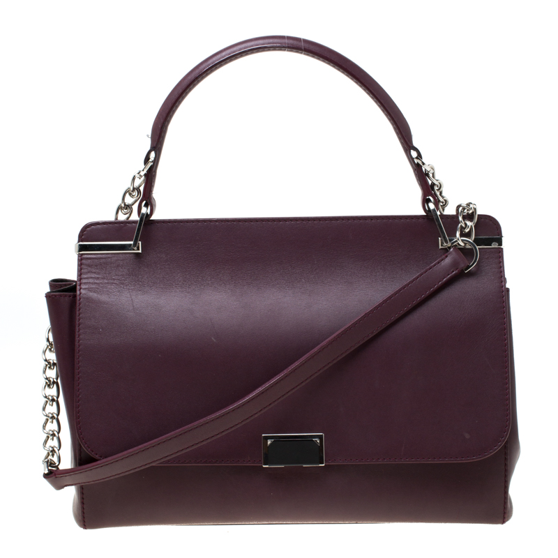 Cartier Burgundy Leather Jeanne Toussaint Top Handle Bag Cartier | TLC