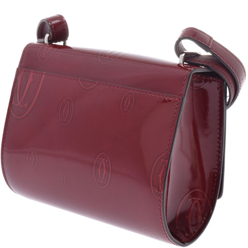 

Cartier Bordeaux Leather Happy Birthday Shoulder Bag, Red