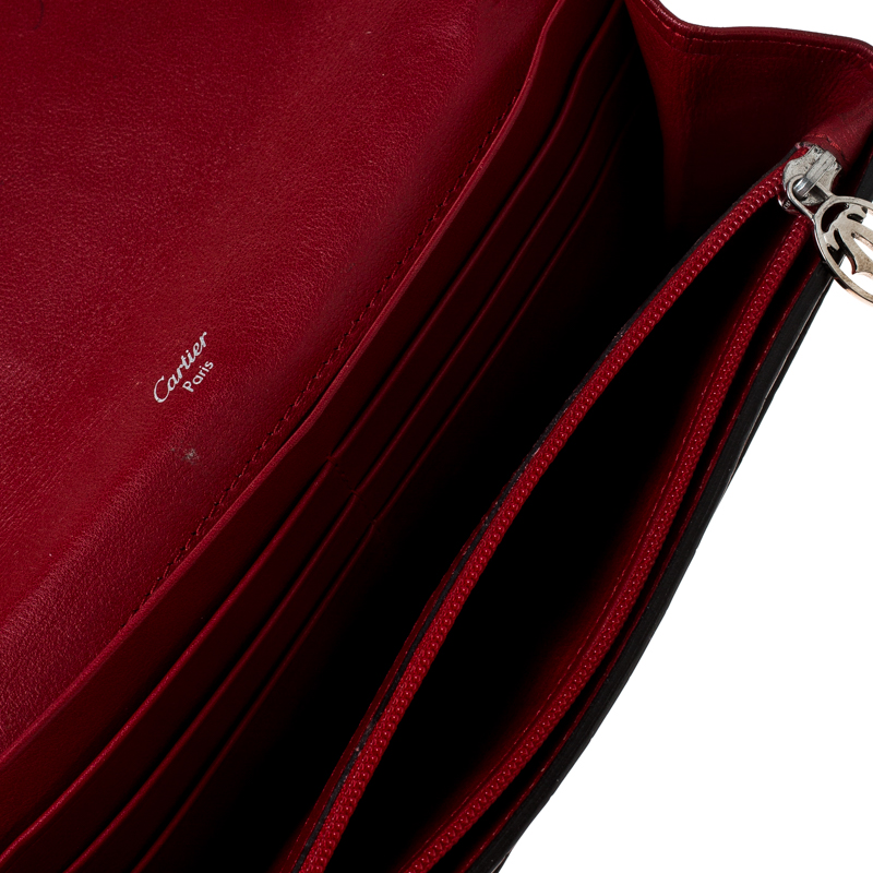 

Cartier Red Alligator Must de Cartier Flap Wallet