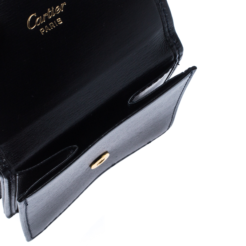 

Cartier Black Sapphire Embellished Leather Coin Wallet