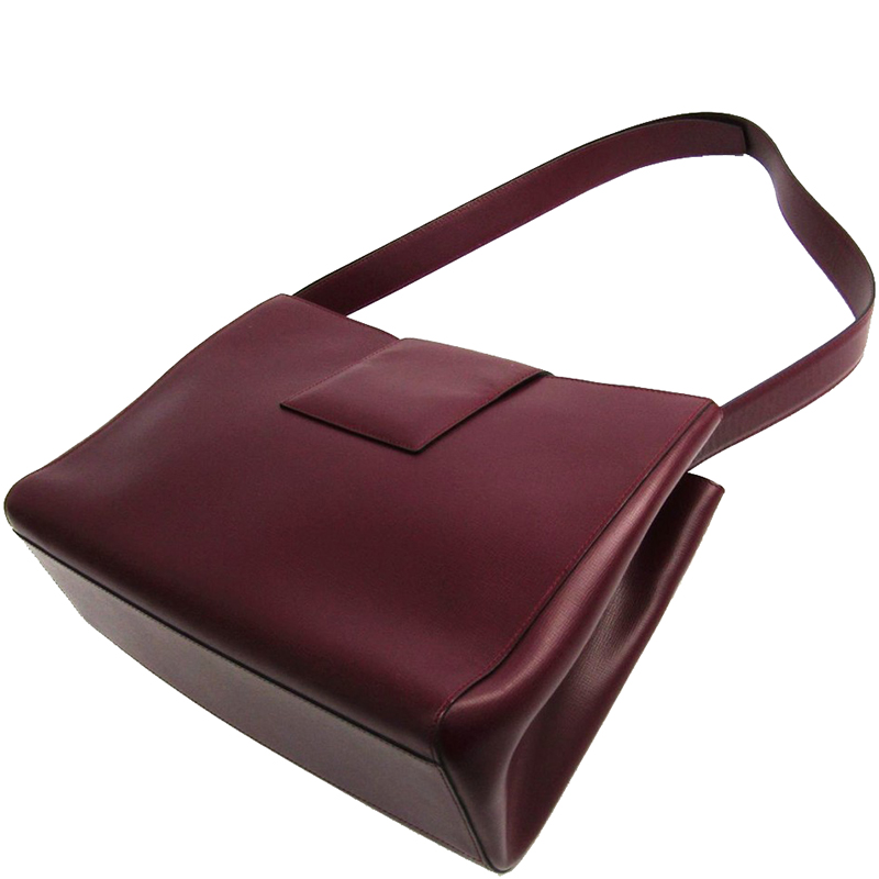 

Cartier Wine Leather Shoulder Bag, Burgundy