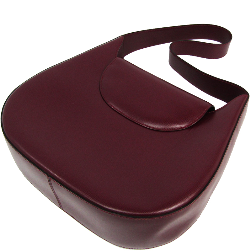 

Cartier Wine Leather Shoulder Bag, Burgundy