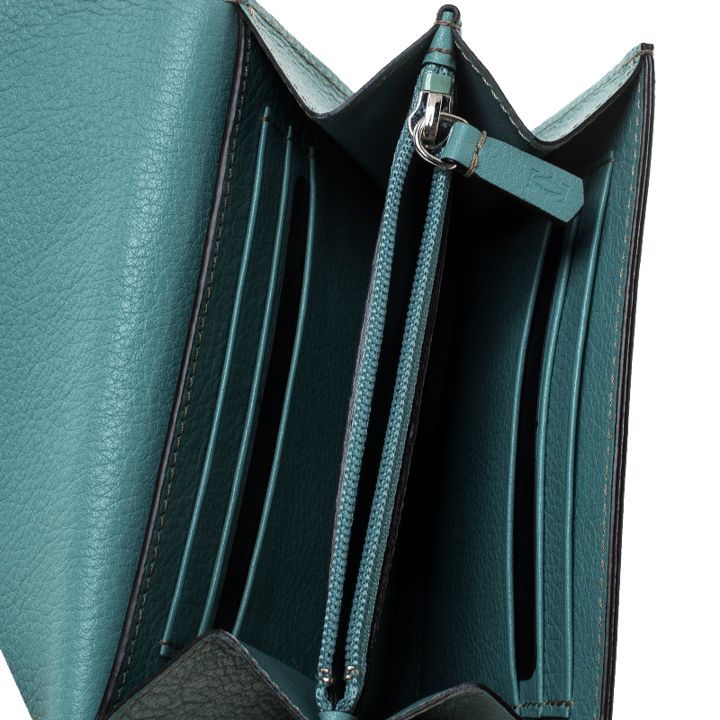 

Cartier Sky Blue Leather C de Cartier Compact Wallet