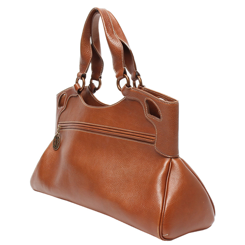 

Cartier Brown Leather Marcello De Cartier Bag