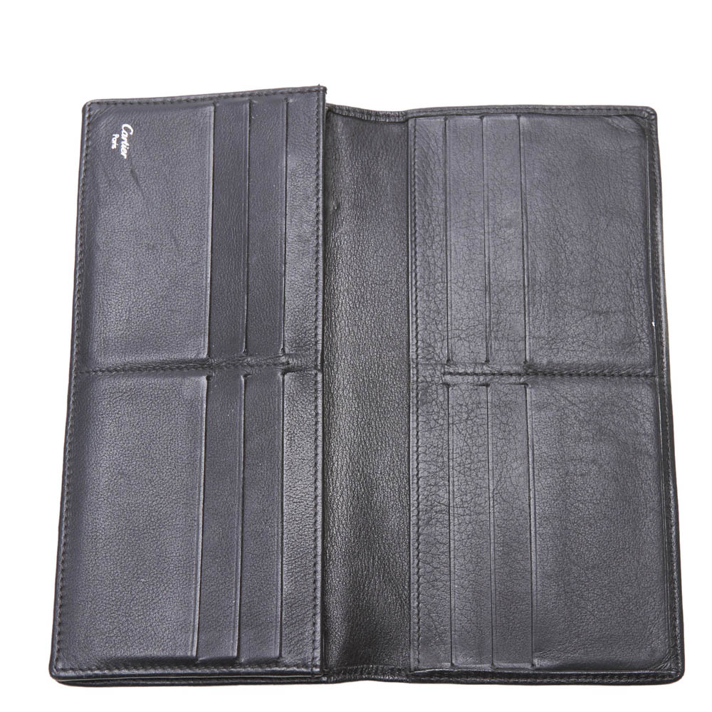 

Cartier Black Leather Long Wallet