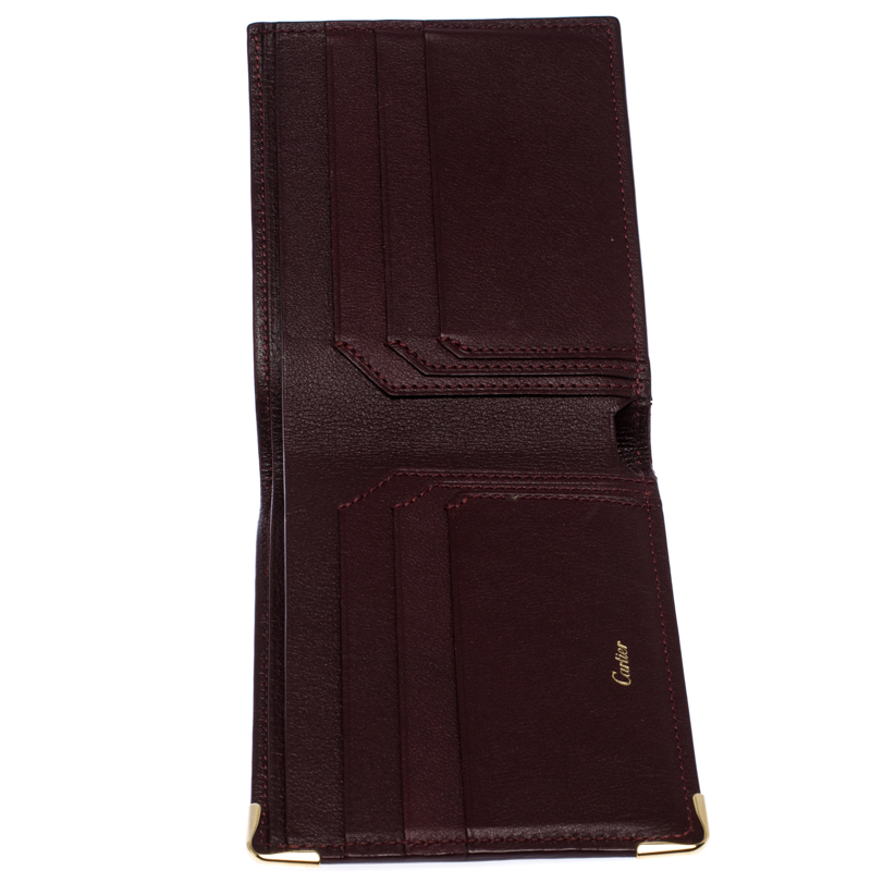 

Cartier Burgundy Leather Must De Cartier Bifold Wallet