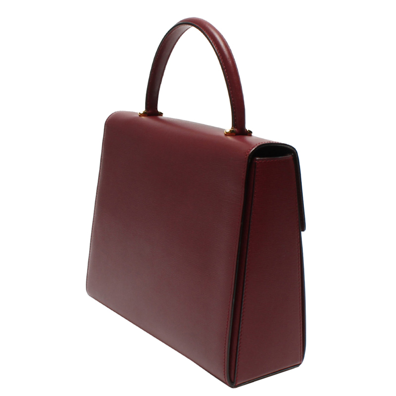 

Cartier Red Leather Must Line Top Handle Bag