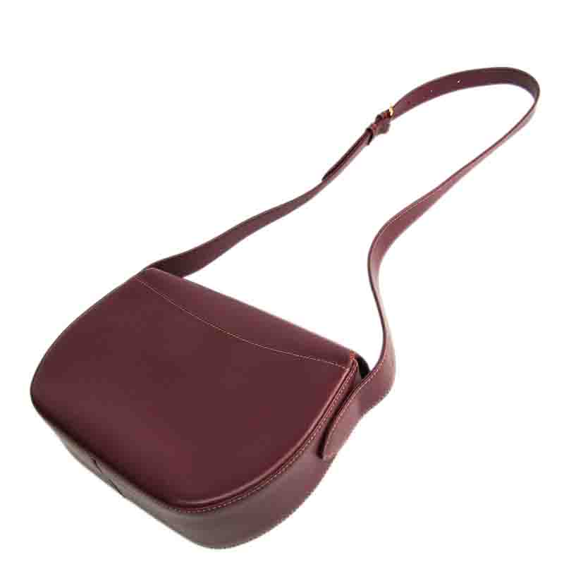 

Cartier Wine Leather Must Shoulder Bag, Burgundy