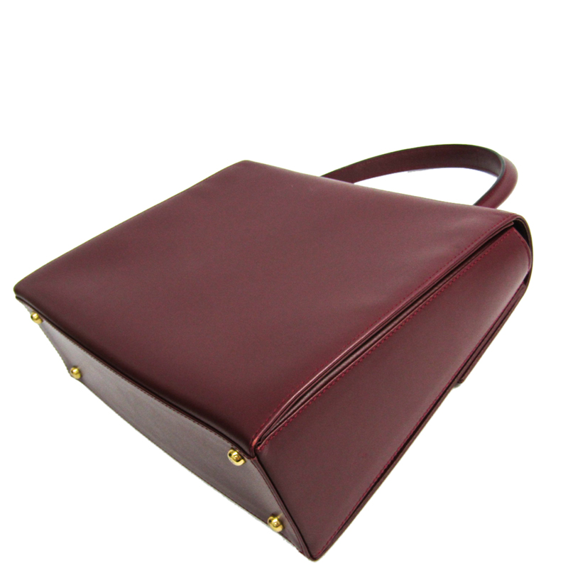 

Cartier Wine Leather Must Top Handle Bag, Burgundy