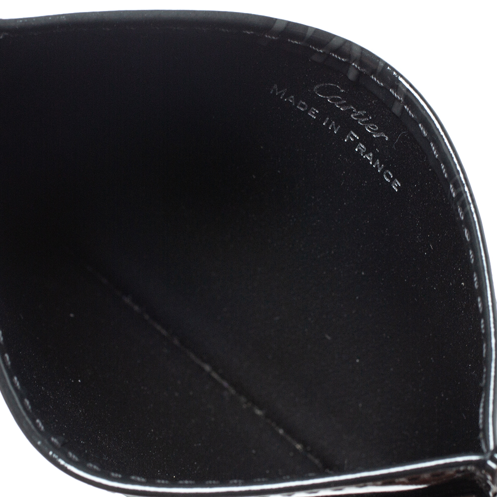 

Cartier Black Patent Leather Happy Birthday Card Holder