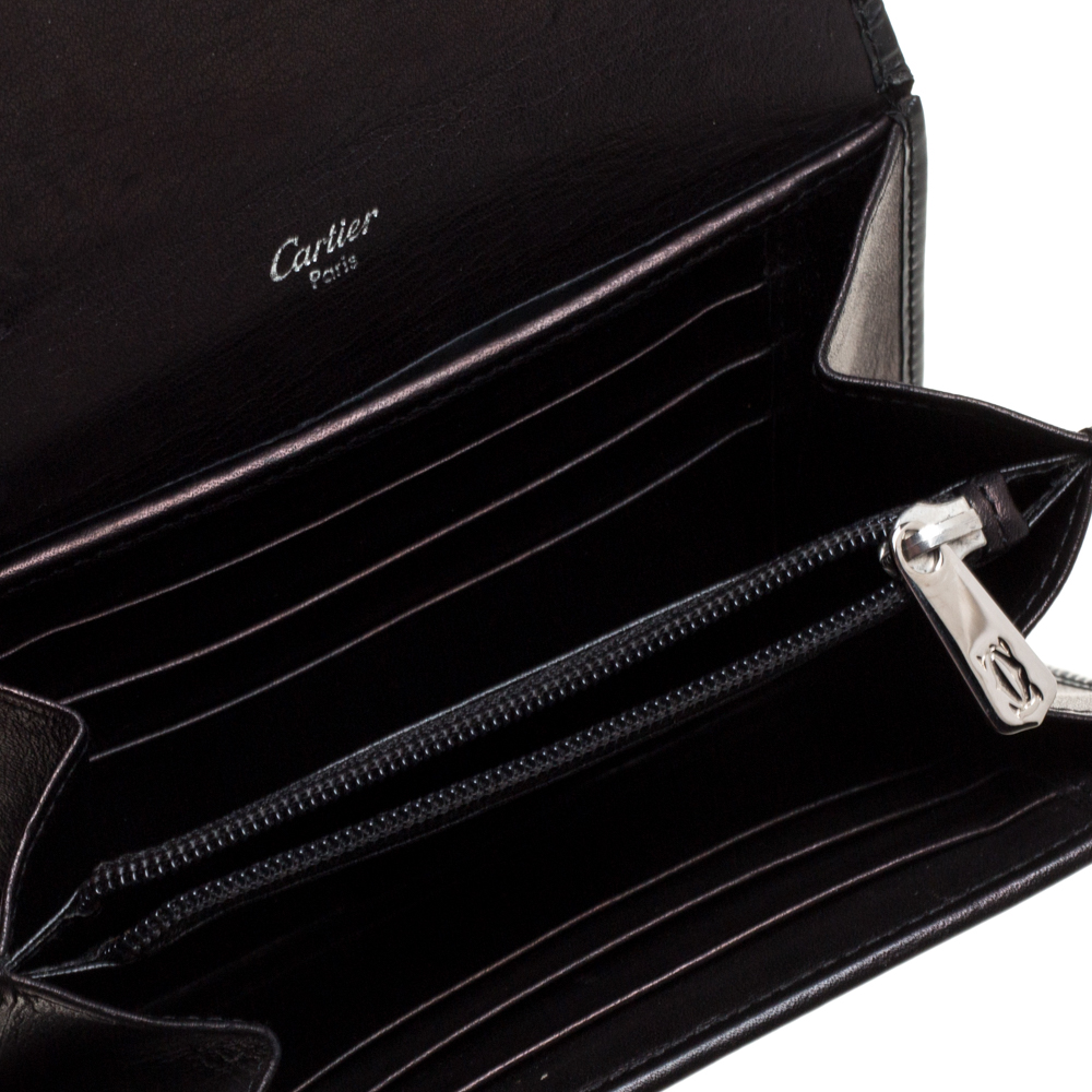 

Cartier Black Patent Leather Compact Wallet