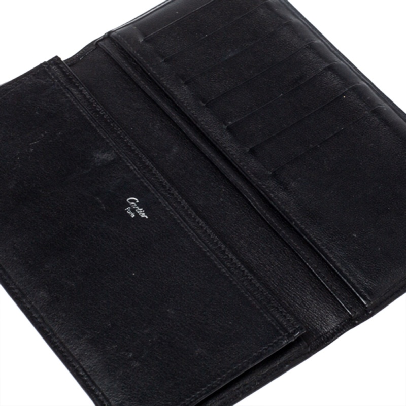

Cartier Black Leather Happy Birthday Long Bifold Wallet