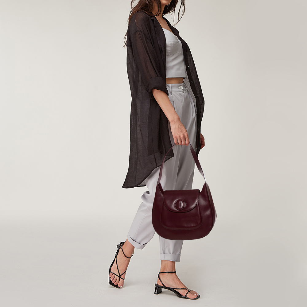 

Cartier Burgundy Leather Happy Birthday Hobo