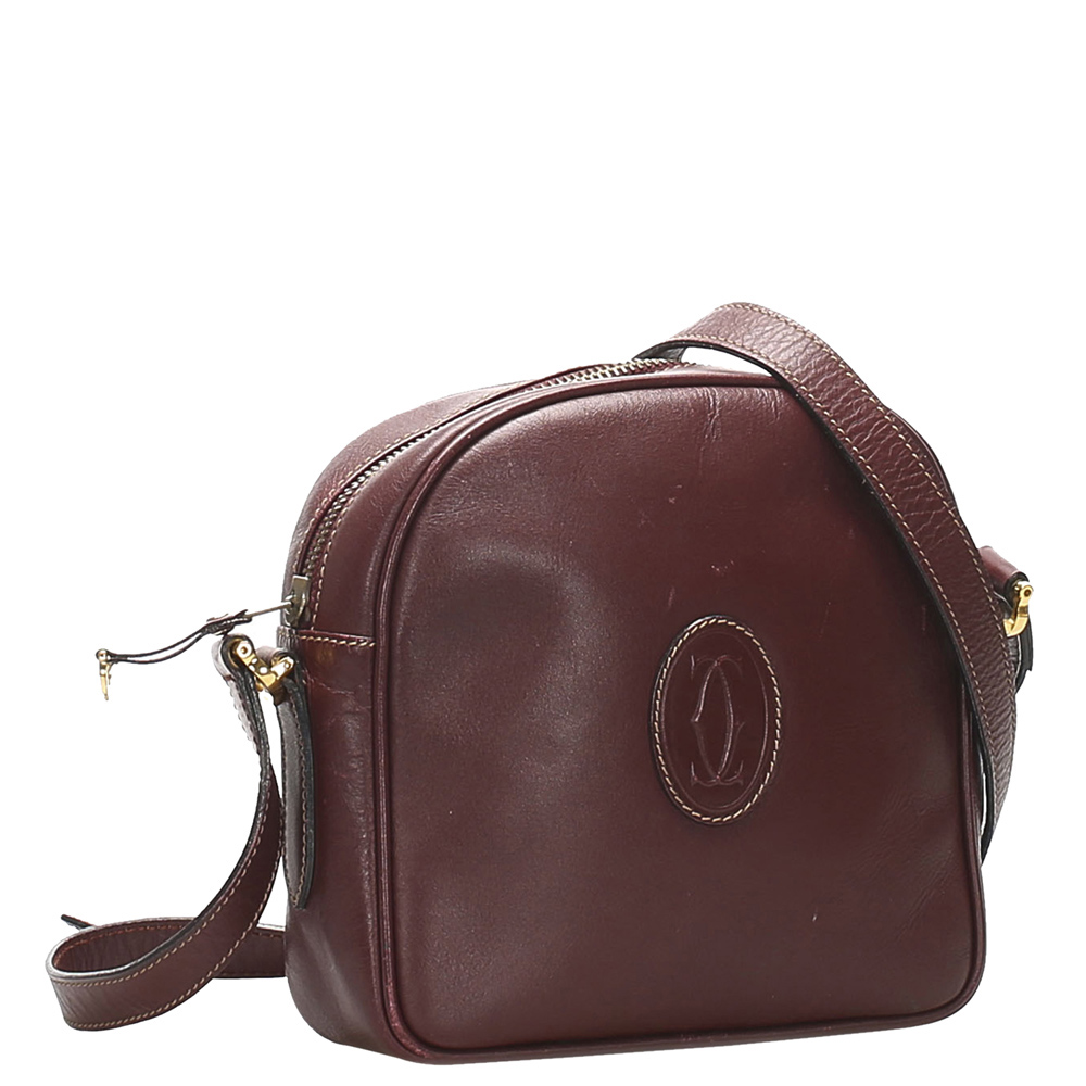 

Cartier Red Leather Must de Cartier Crossbody Bag