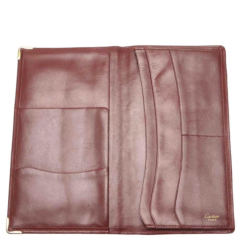 

Cartier Burgundy Leather De Cartier Leather Long Wallet, Red