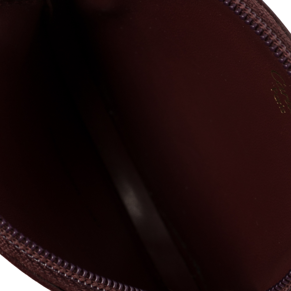 

Cartier Burgundy Leather Must De Round Coin Purse Case