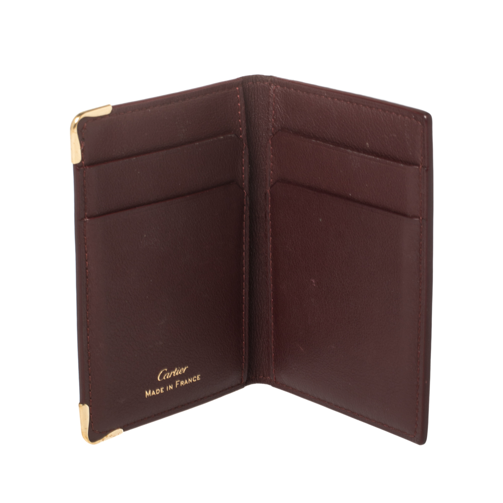 

Cartier Burgundy Leather Must De Cartier Card Holder