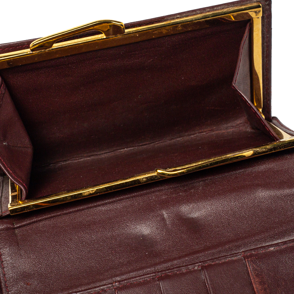 

Cartier Burgundy Leather Trifold Wallet