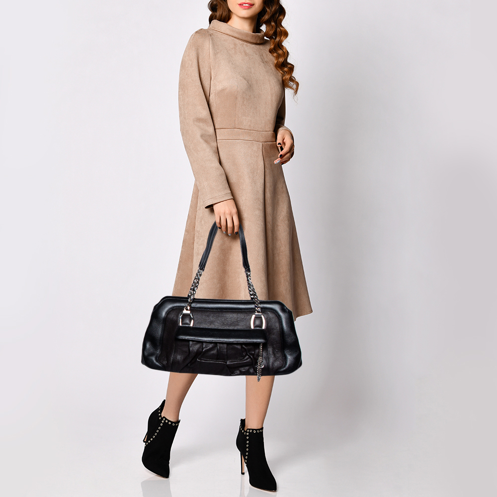

Cartier Black Leather La Dona Shoulder Bag
