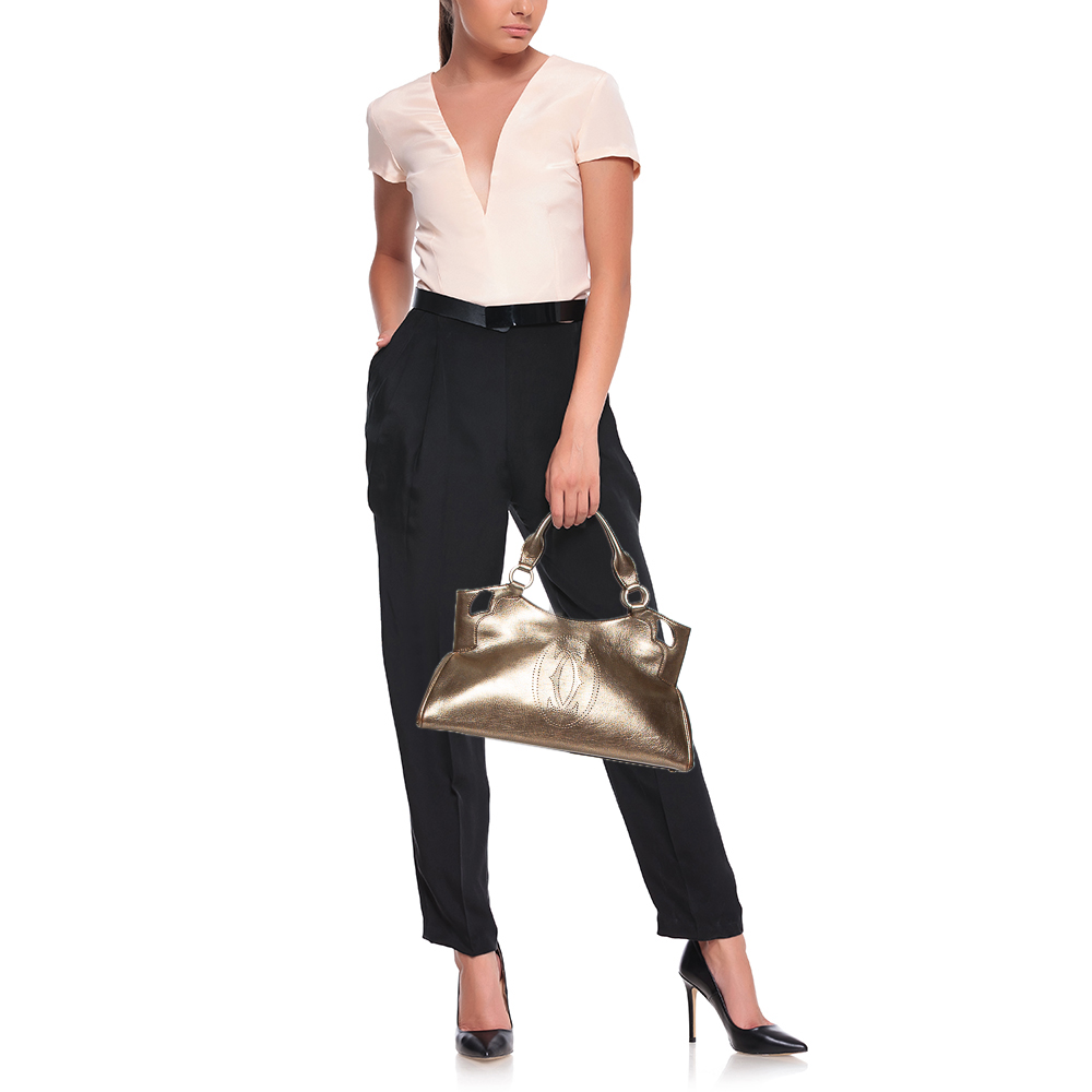 

Cartier Gold Leather Marcello de Cartier Bag