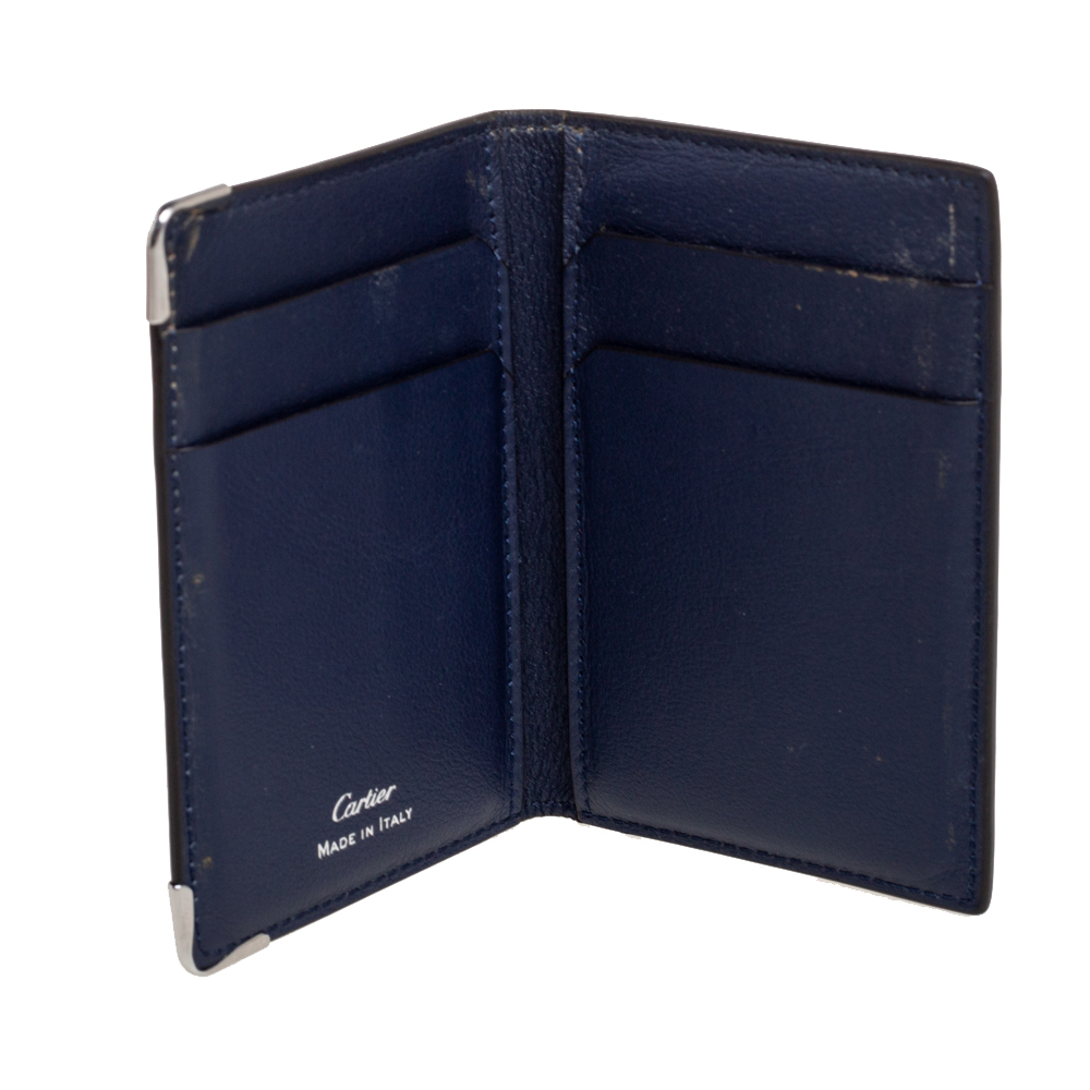 

Cartier Blue Leather Must De Cartier Card Holder