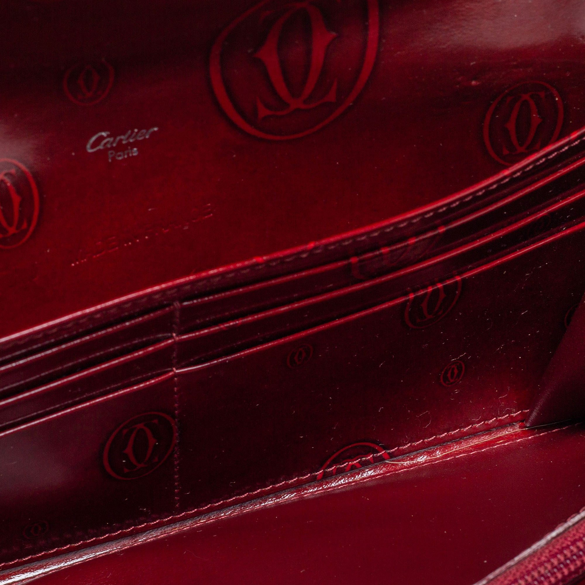 

Cartier Red Patent Leather Happy Birthday Continental Wallet