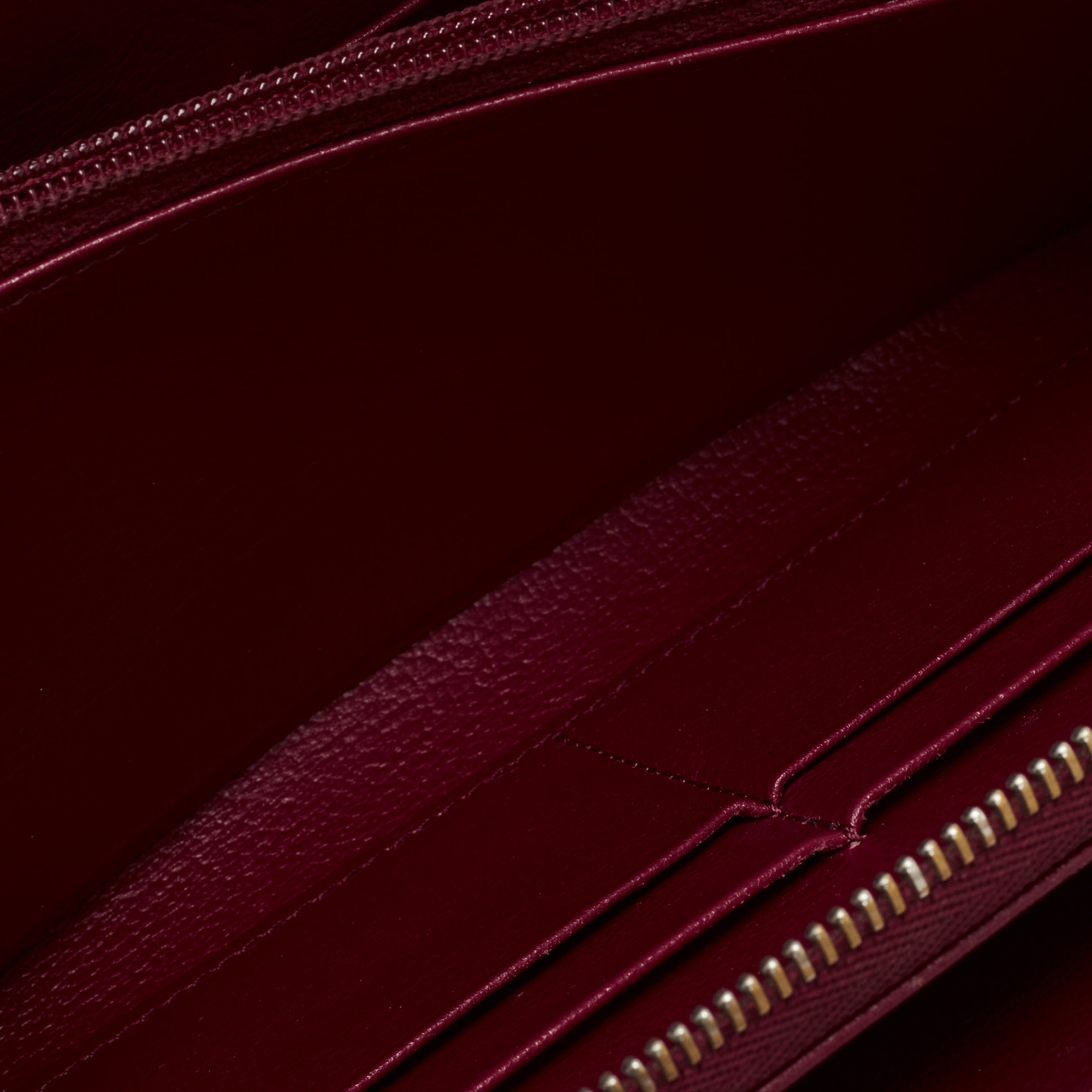 

Cartier Burgundy Leather Marcello Zip Around Wallet