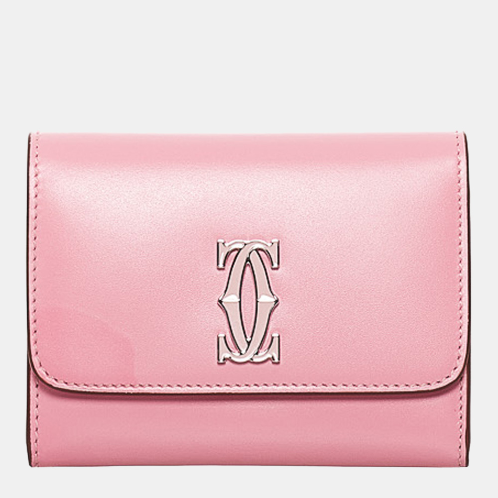 Pre-owned Cartier Celine Pink Must De Leather Small Wallet | ModeSens